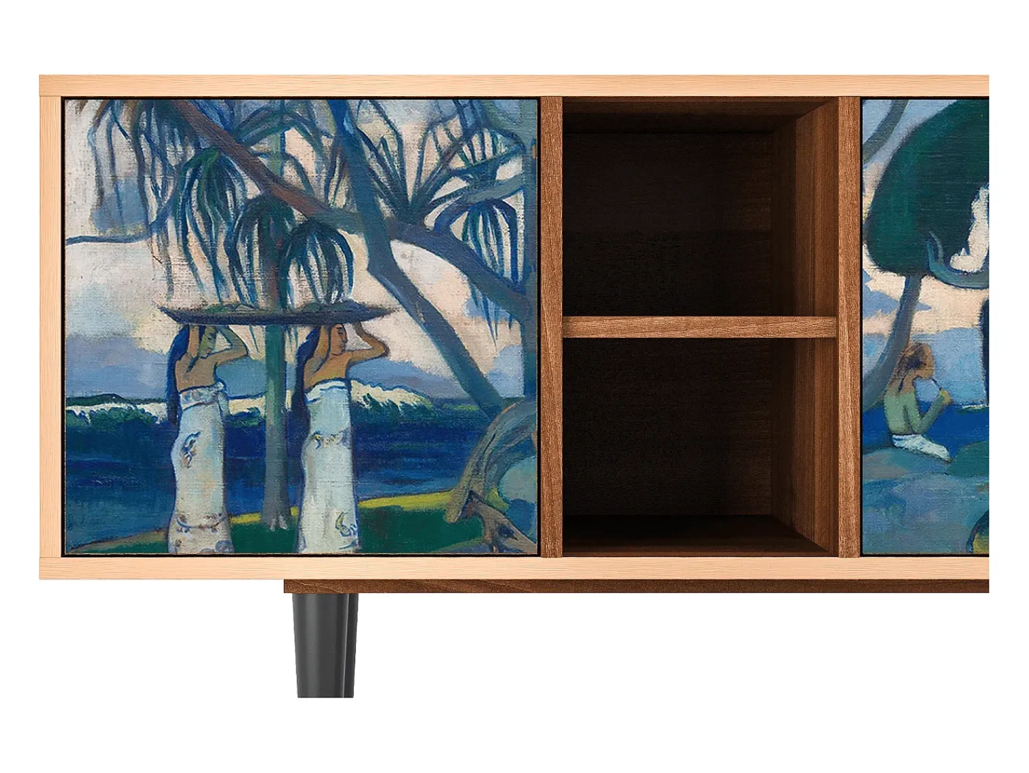 Móvel De Tv| Mueble de TV - 150х69х41 cm - T5 - Day of the God, Nogueira Castanho