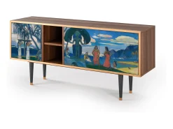 Móvel De Tv| Mueble de TV - 150х69х41 cm - T5 - Day of the God, Nogueira Castanho
