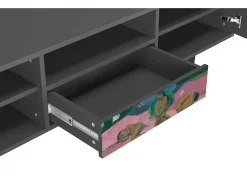 Móvel De Tv* Mueble de TV - 170х59х41 cm - T6 - Day of the God, Antracite Cinza antracite