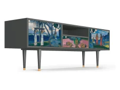 Móvel De Tv* Mueble de TV - 170х59х41 cm - T6 - Day of the God, Antracite Cinza antracite