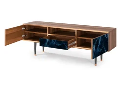 Online Mueble de TV - 170х59х41 cm - T6 - Deep Ocean, Nogueira Castanho