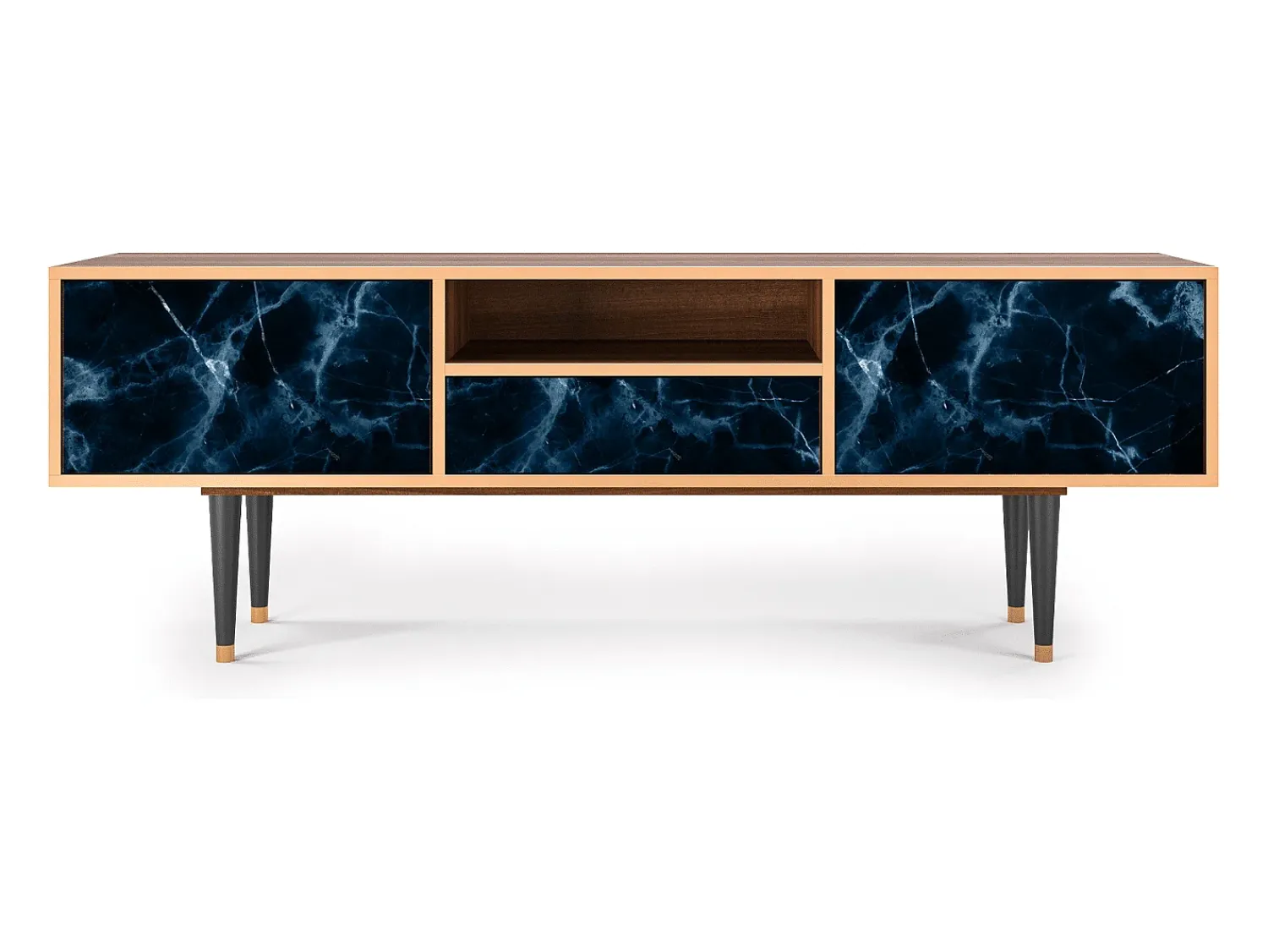 Online Mueble de TV - 170х59х41 cm - T6 - Deep Ocean, Nogueira Castanho