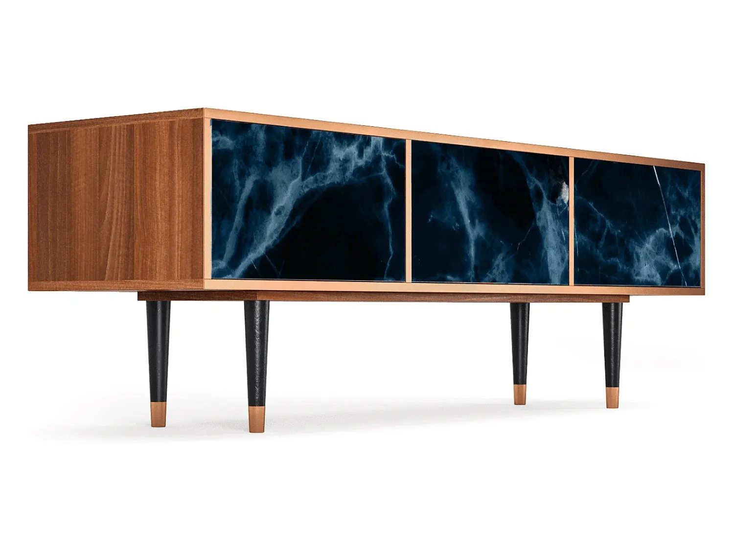 Móvel De Tv| Mueble de TV - 170х59х48 cm - T4 - Deep Ocean, Nogueira Castanho