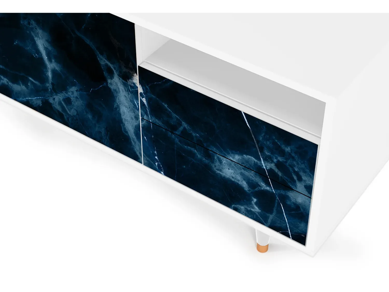 Best Mueble de TV - 125х56х41 cm - T7 - Deep Ocean, Branco Bege
