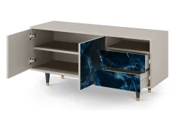 Móvel De Tv| Mueble de TV - 125х56х41 cm - T7 - Deep Ocean, Areia Bege
