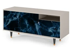 Móvel De Tv| Mueble de TV - 125х56х41 cm - T7 - Deep Ocean, Areia Bege