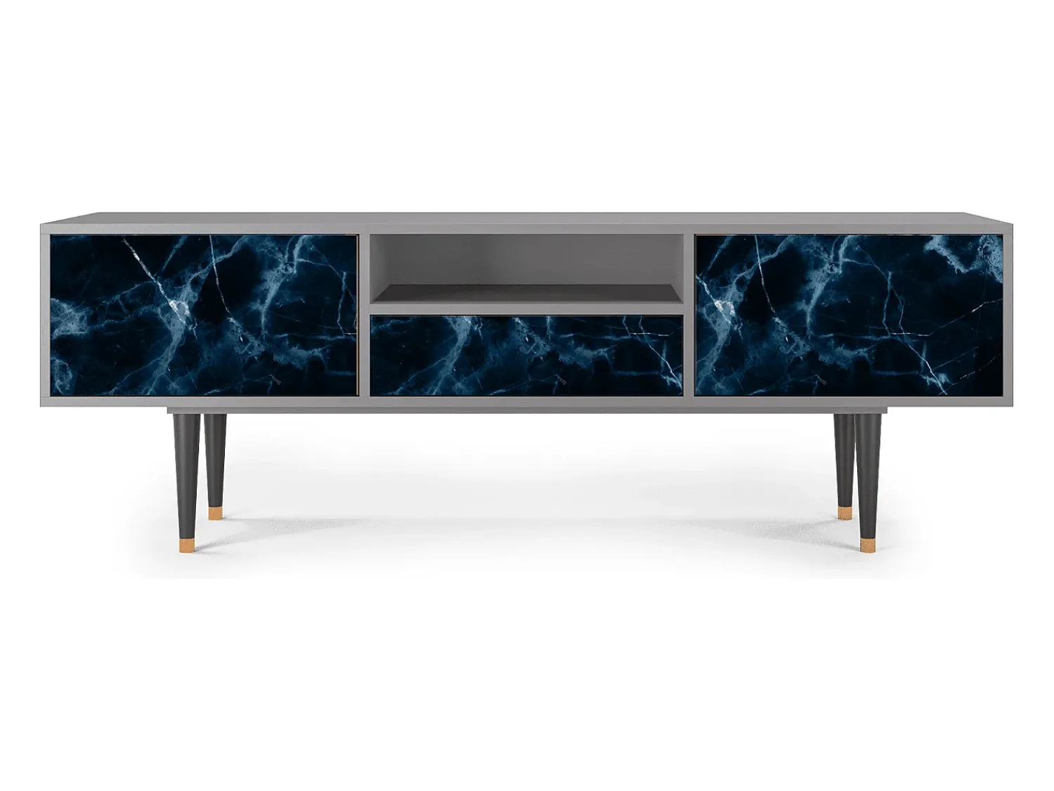 Móvel De Tv* Mueble de TV - 170х59х41 cm - T6 - Deep Ocean, Cinza Cinzento