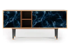 Móvel De Tv* Mueble de TV - 150х69х41 cm - T5 - Deep Ocean, Nogueira Castanho