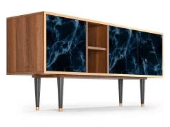 Móvel De Tv* Mueble de TV - 150х69х41 cm - T5 - Deep Ocean, Nogueira Castanho