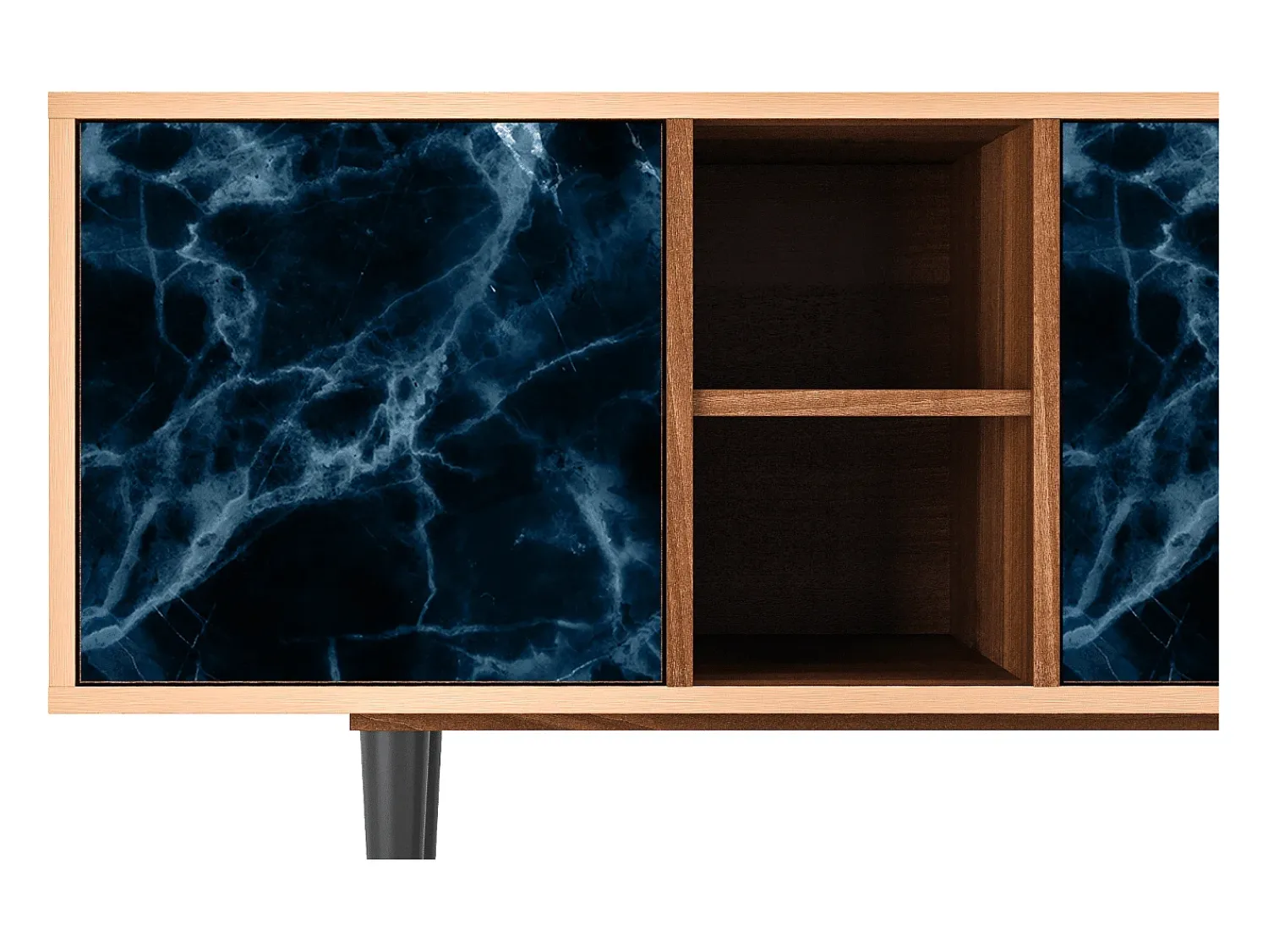 Móvel De Tv* Mueble de TV - 150х69х41 cm - T5 - Deep Ocean, Nogueira Castanho