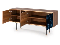 Móvel De Tv* Mueble de TV - 150х69х41 cm - T5 - Deep Ocean, Nogueira Castanho