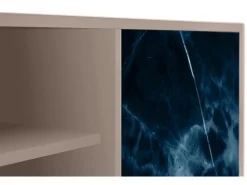 Móvel De Tv* Mueble de TV - 170х69х48 cm - T2 - Deep Ocean, Latte Bege