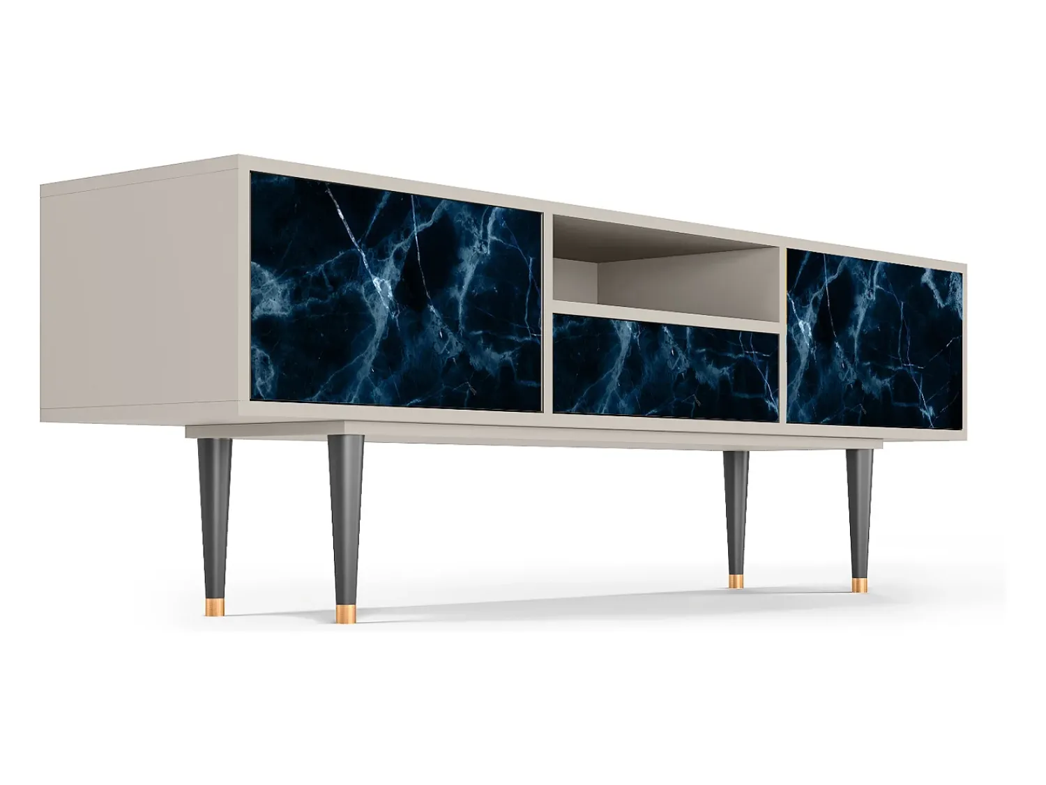 Móvel De Tv| Mueble de TV - 170х59х41 cm - T6 - Deep Ocean, Areia Bege