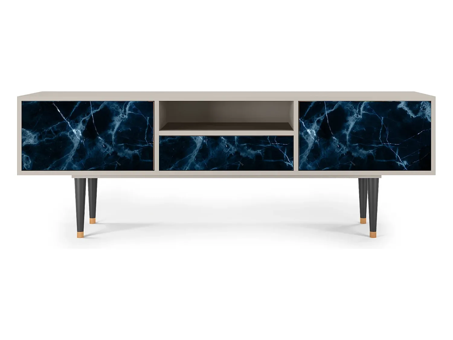 Móvel De Tv| Mueble de TV - 170х59х41 cm - T6 - Deep Ocean, Areia Bege