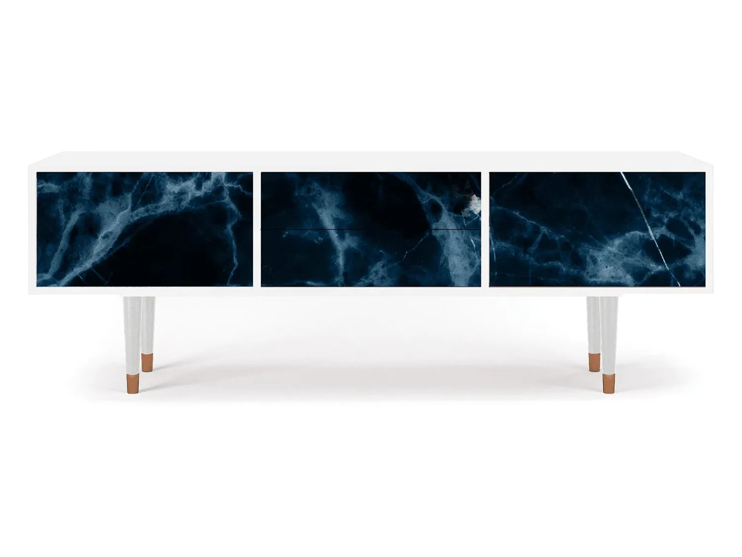Móvel De Tv* Mueble de TV - 170х59х48 cm - T4 - Deep Ocean, Branco Bege