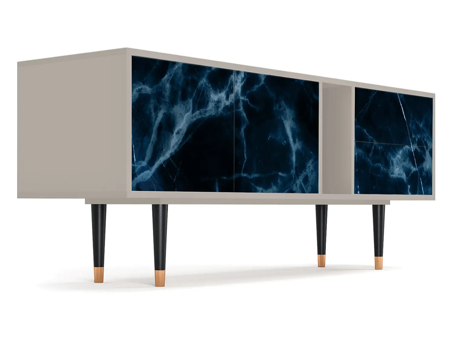 Clearance Mueble de TV - 170х69х48 cm - T1 - Deep Ocean, Areia Bege