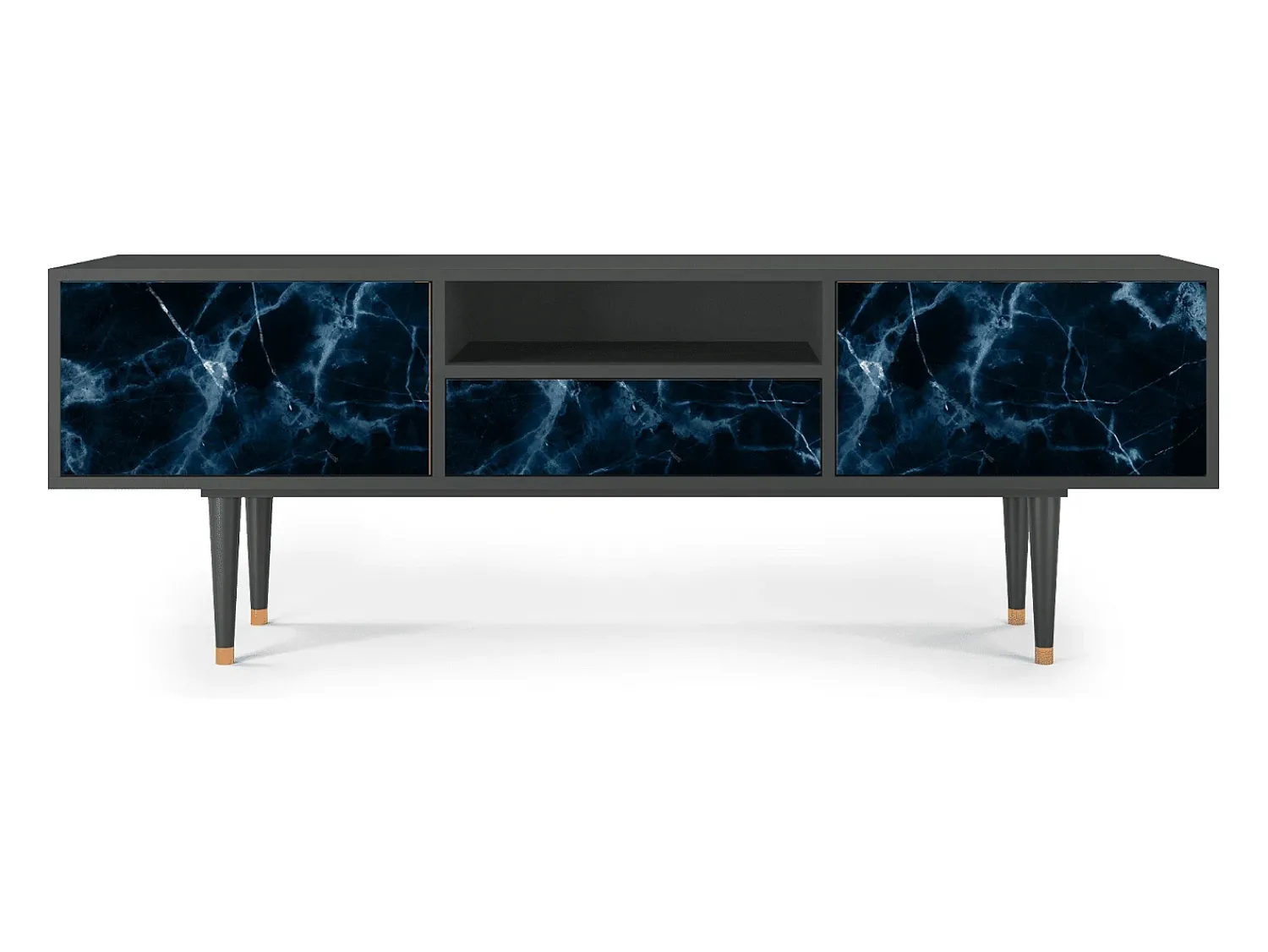 Móvel De Tv| Mueble de TV - 170х59х41 cm - T6 - Deep Ocean, Antracite Cinza antracite