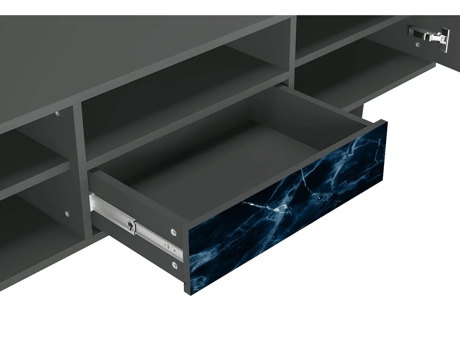 Móvel De Tv| Mueble de TV - 170х59х41 cm - T6 - Deep Ocean, Antracite Cinza antracite