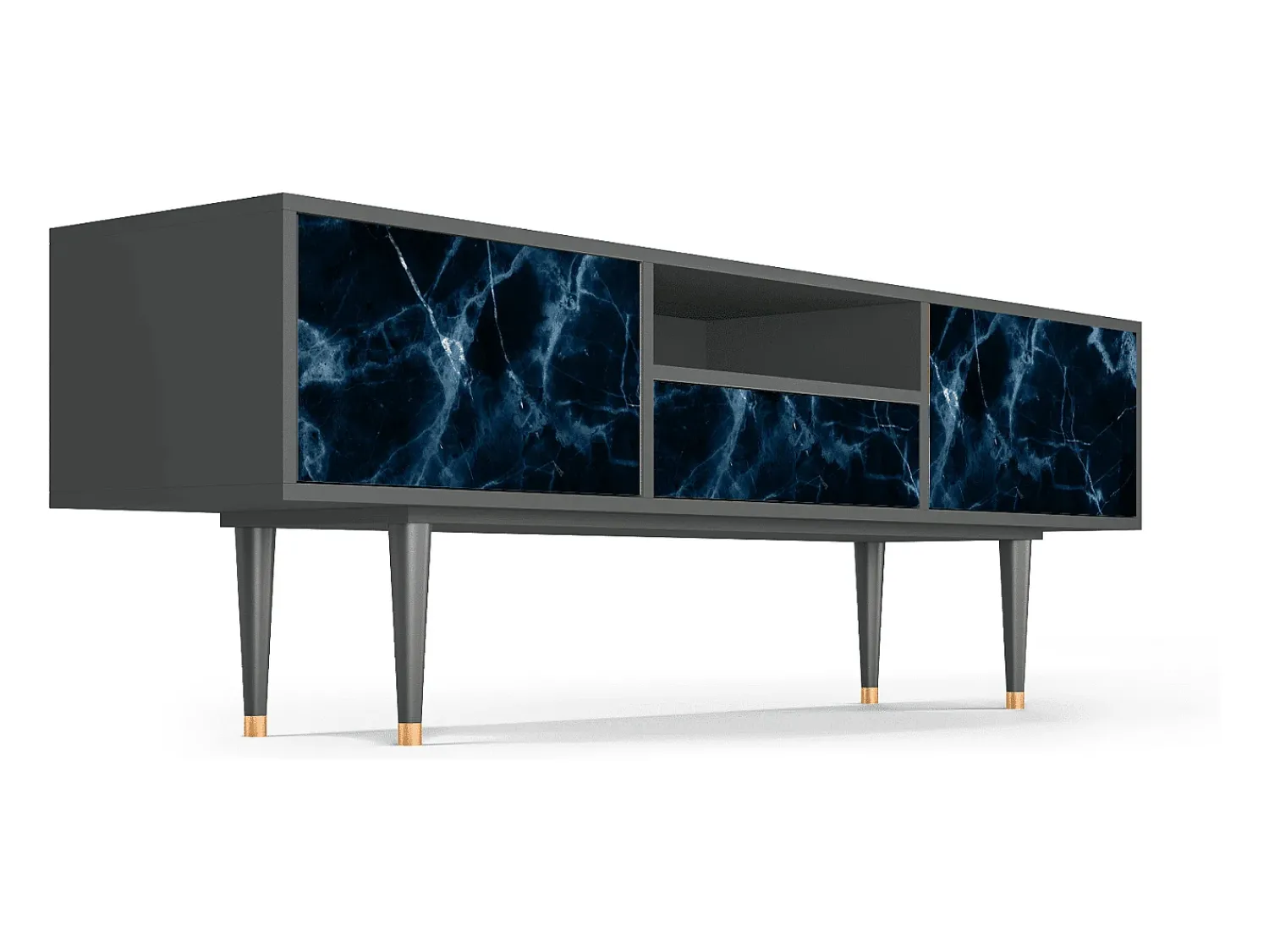 Móvel De Tv| Mueble de TV - 170х59х41 cm - T6 - Deep Ocean, Antracite Cinza antracite