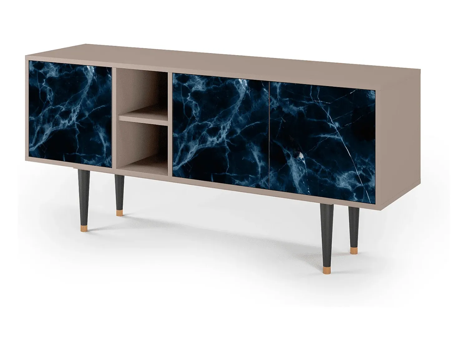 Móvel De Tv| Mueble de TV - 150х69х41 cm - T5 - Deep Ocean, Latte Bege