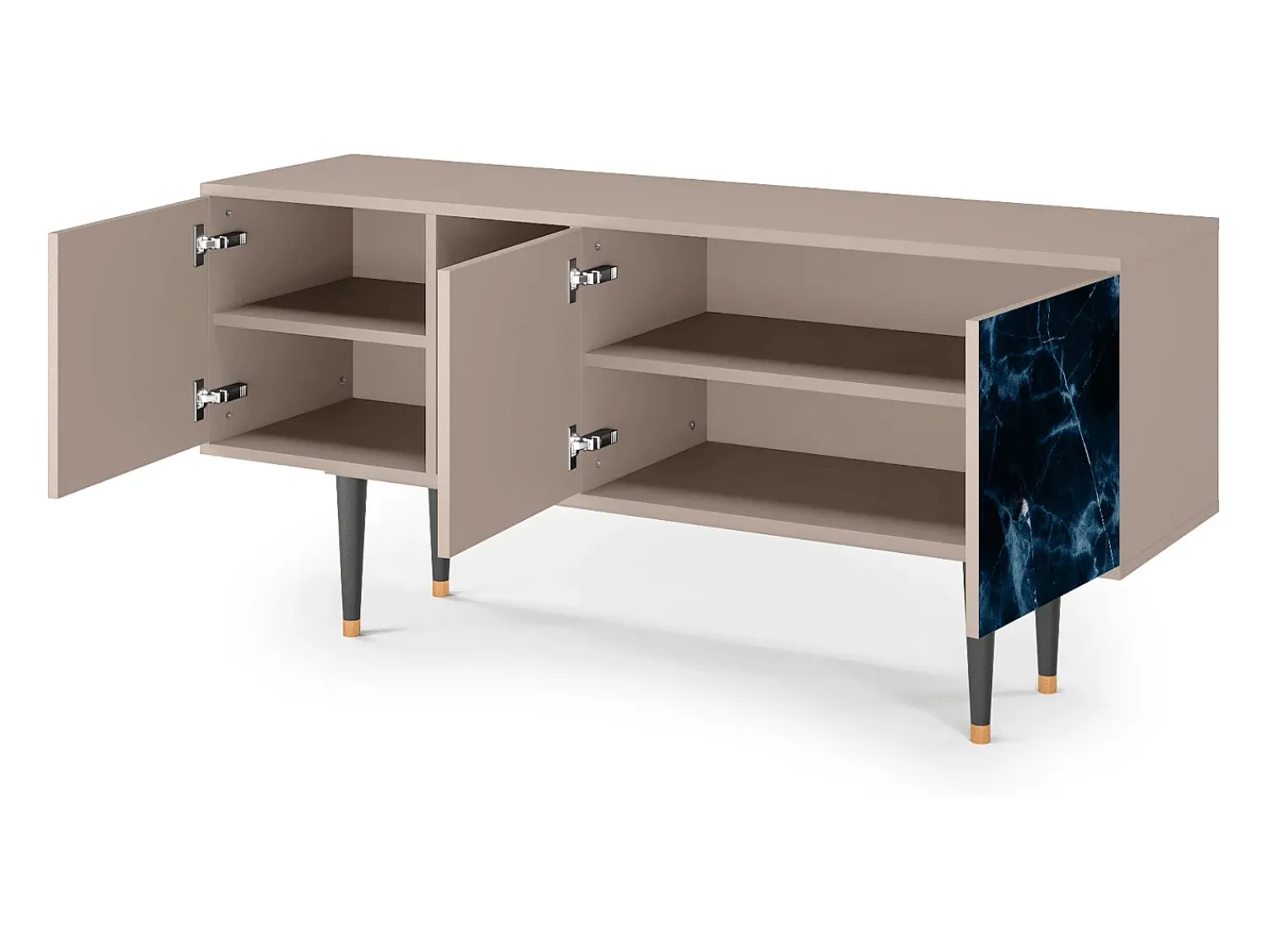 Móvel De Tv| Mueble de TV - 150х69х41 cm - T5 - Deep Ocean, Latte Bege