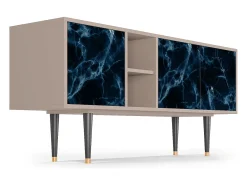 Móvel De Tv| Mueble de TV - 150х69х41 cm - T5 - Deep Ocean, Latte Bege