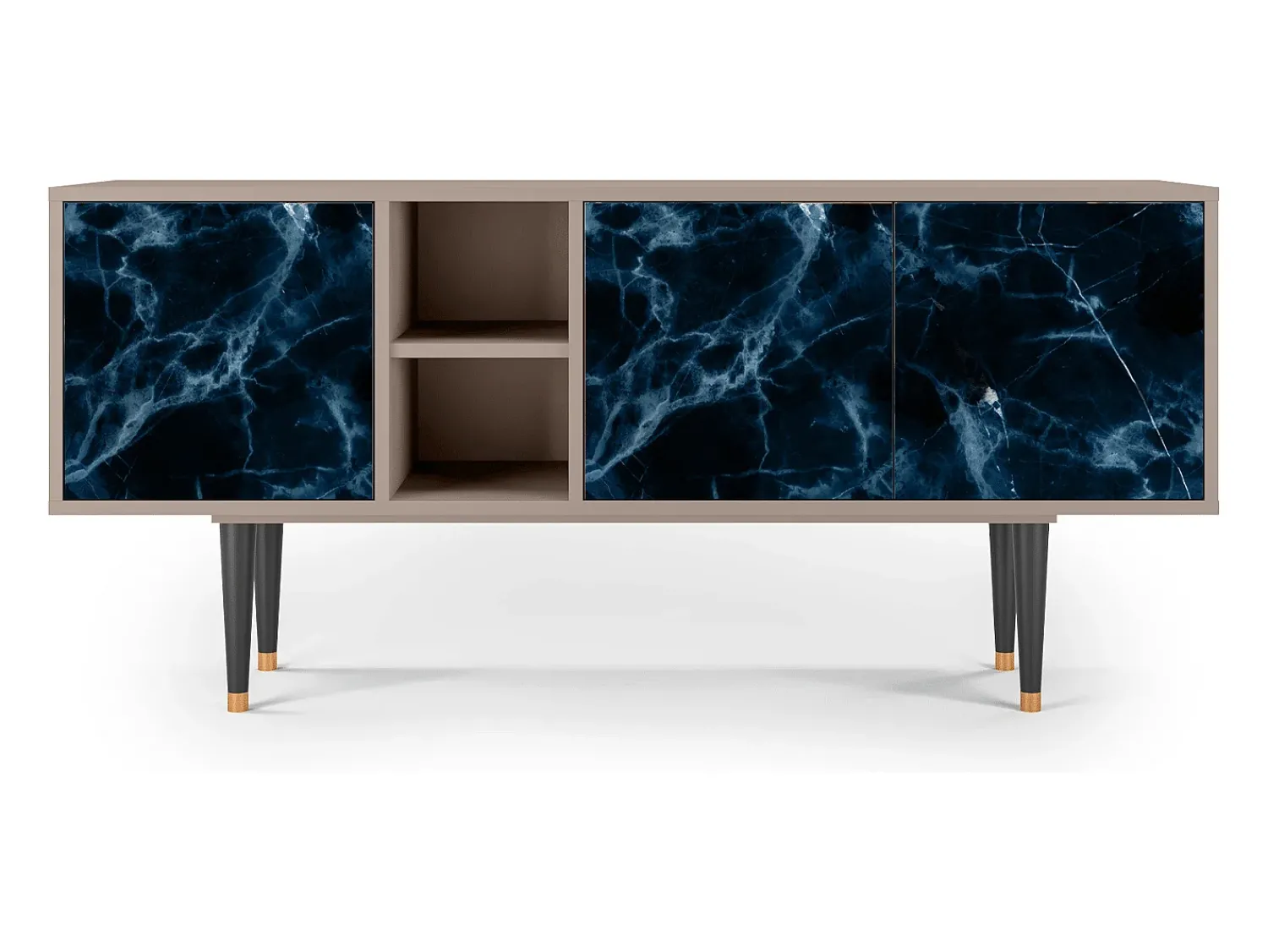Móvel De Tv| Mueble de TV - 150х69х41 cm - T5 - Deep Ocean, Latte Bege