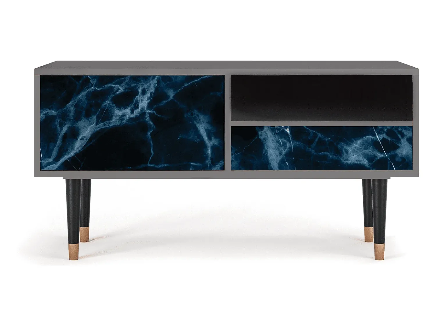 Móvel De Tv* Mueble de TV - 115х59х48 cm - T3 - Deep Ocean, Areia Bege