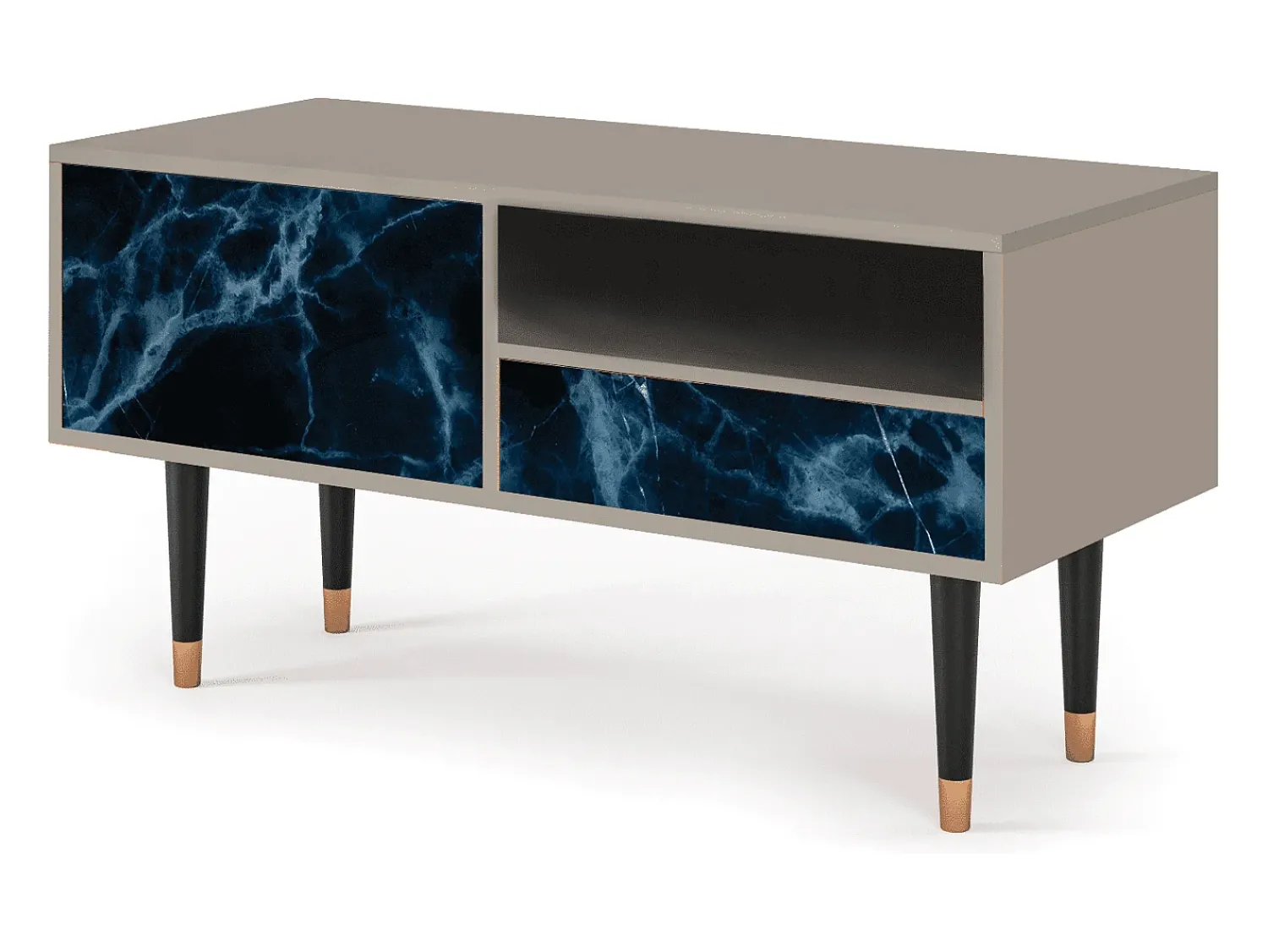 Móvel De Tv* Mueble de TV - 115х59х48 cm - T3 - Deep Ocean, Areia Bege