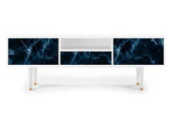 Móvel De Tv* Mueble de TV - 170х59х41 cm - T6 - Deep Ocean, Branco Bege