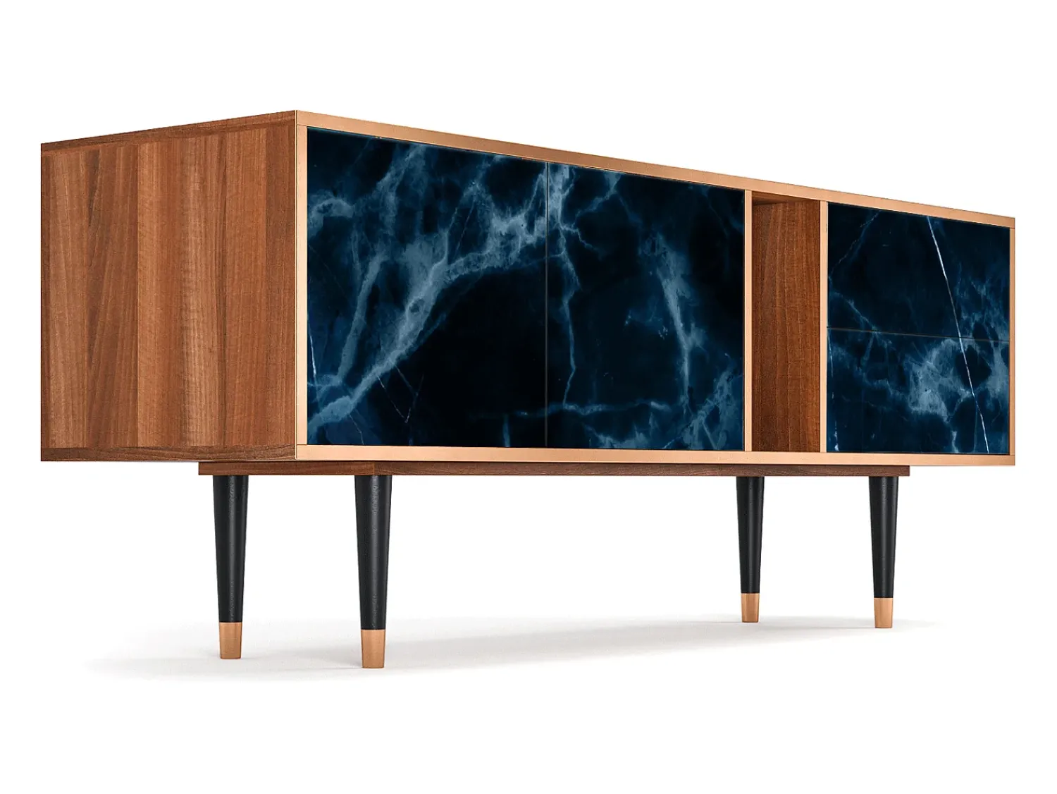 Mueble de TV - 170х69х48 cm - T1 - Deep Ocean, Nogueira^ Móvel De Tv