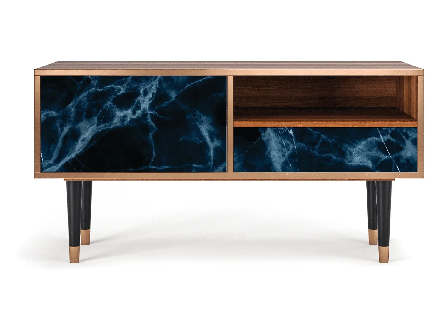 Mueble de TV - 115х59х48 cm - T3 - Deep Ocean, Nogueira^ Móvel De Tv