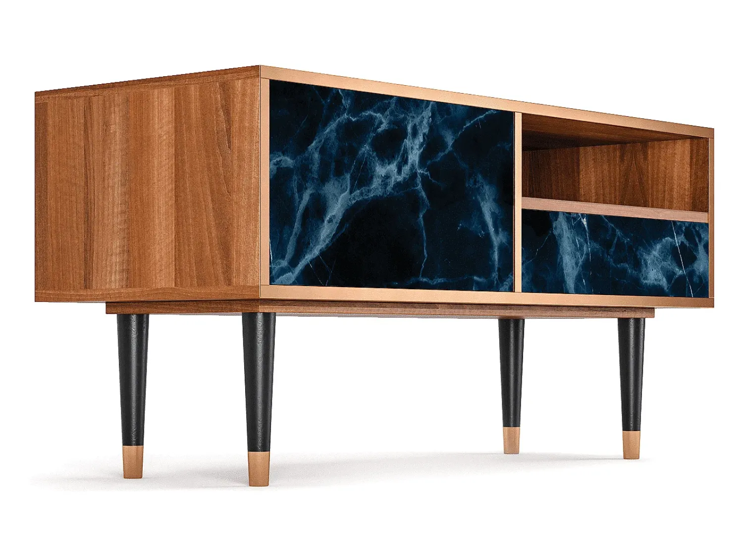 Mueble de TV - 115х59х48 cm - T3 - Deep Ocean, Nogueira^ Móvel De Tv