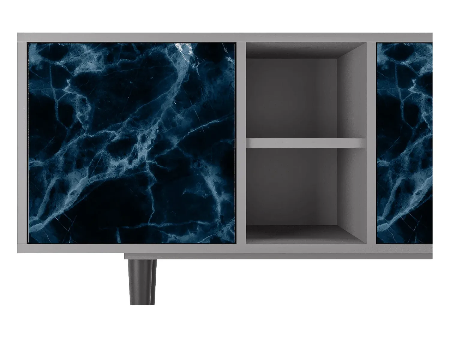 Móvel De Tv| Mueble de TV - 150х69х41 cm - T5 - Deep Ocean, Cinza Cinzento