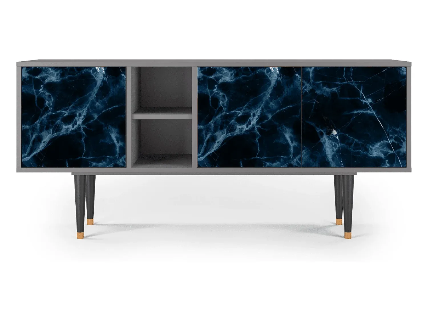 Móvel De Tv| Mueble de TV - 150х69х41 cm - T5 - Deep Ocean, Cinza Cinzento