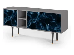Móvel De Tv| Mueble de TV - 150х69х41 cm - T5 - Deep Ocean, Cinza Cinzento