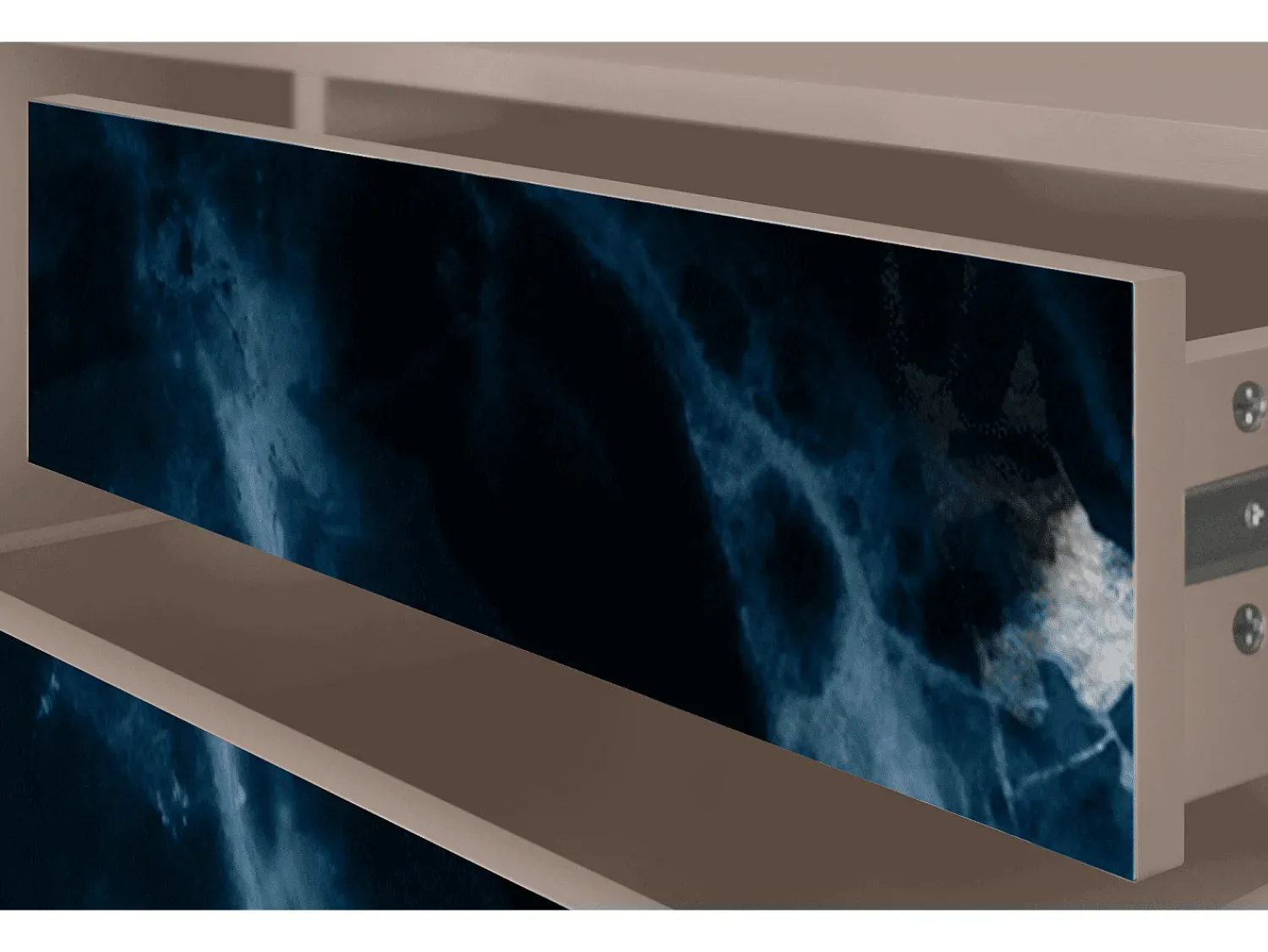 Móvel De Tv| Mueble de TV - 170х59х48 cm - T4 - Deep Ocean, Latte Bege