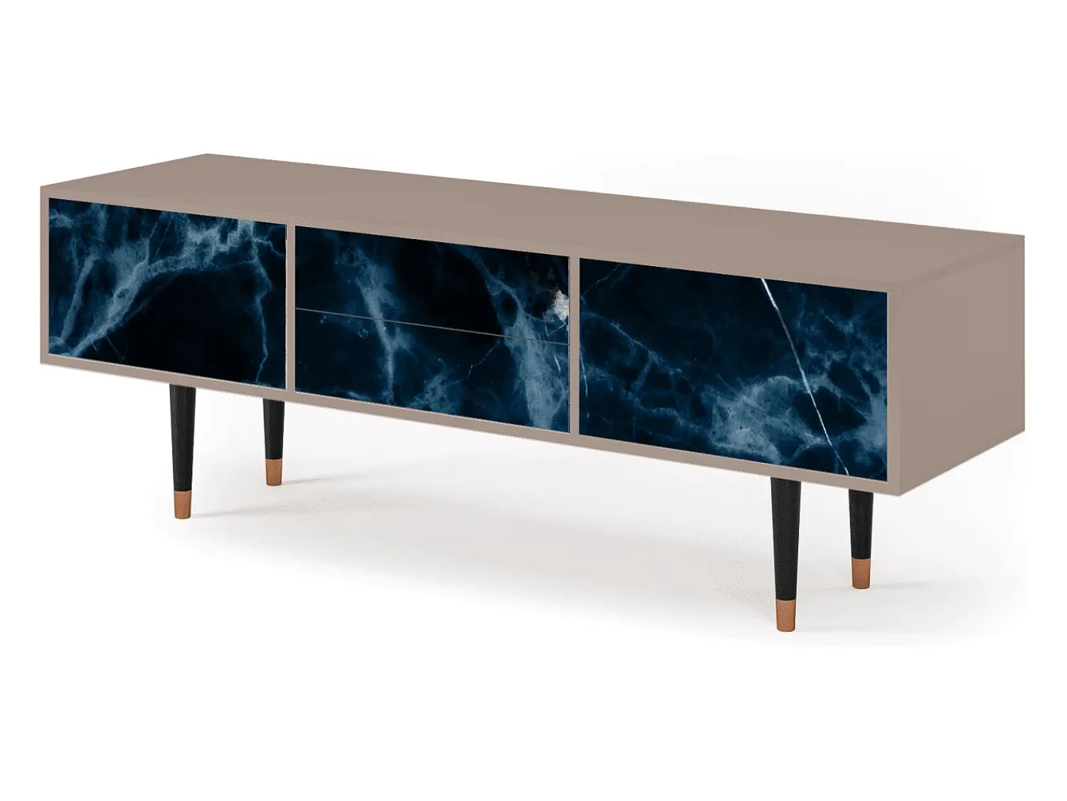 Móvel De Tv| Mueble de TV - 170х59х48 cm - T4 - Deep Ocean, Latte Bege