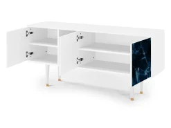 Móvel De Tv| Mueble de TV - 150х69х41 cm - T5 - Deep Ocean, Branco Bege