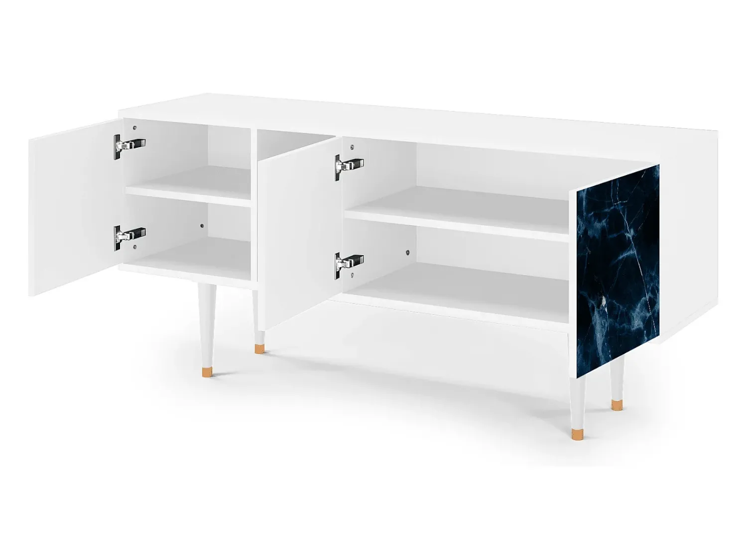 Móvel De Tv| Mueble de TV - 150х69х41 cm - T5 - Deep Ocean, Branco Bege
