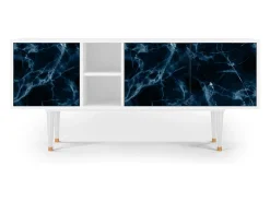Móvel De Tv| Mueble de TV - 150х69х41 cm - T5 - Deep Ocean, Branco Bege