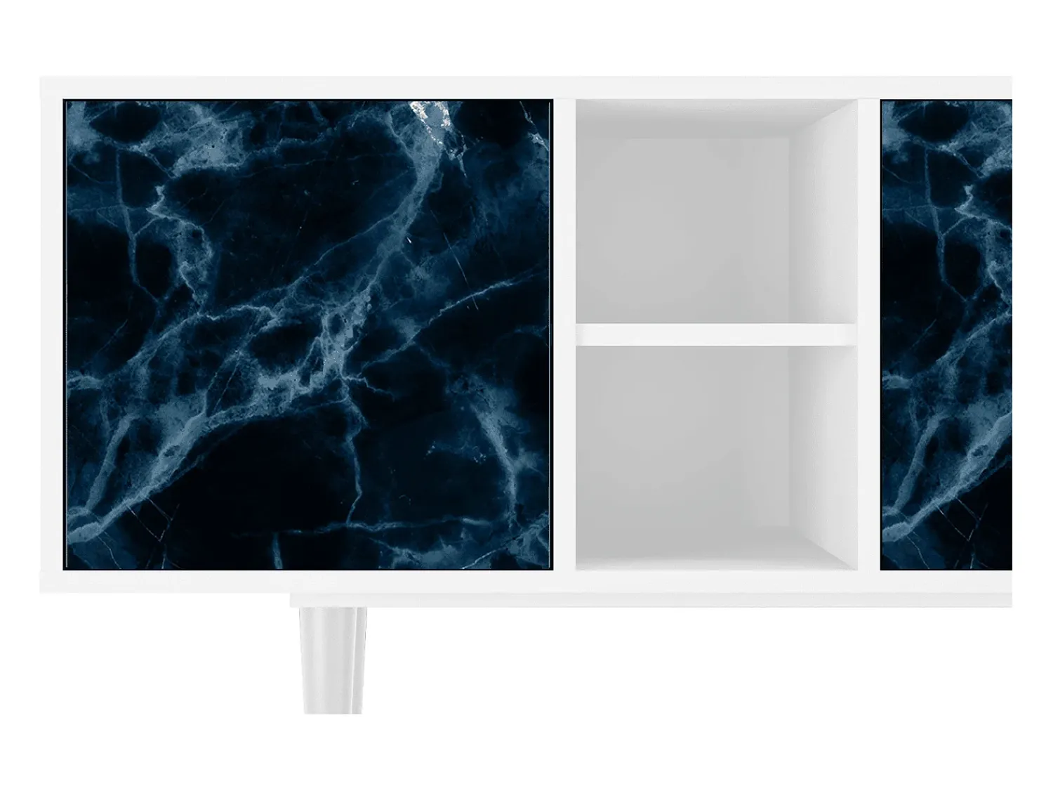 Móvel De Tv| Mueble de TV - 150х69х41 cm - T5 - Deep Ocean, Branco Bege