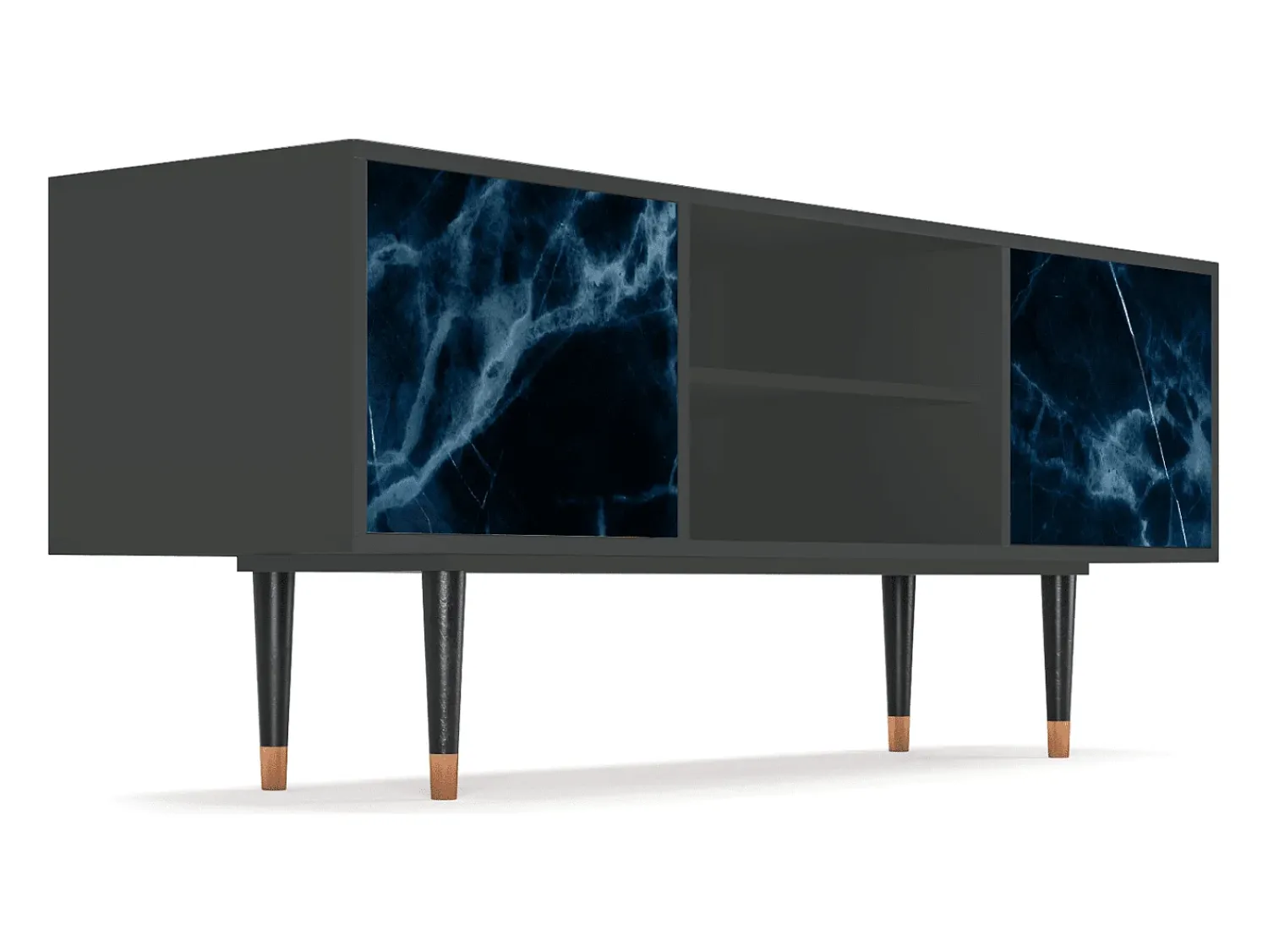Móvel De Tv| Mueble de TV - 170х69х48 cm - T2 - Deep Ocean, Antracite Cinza antracite