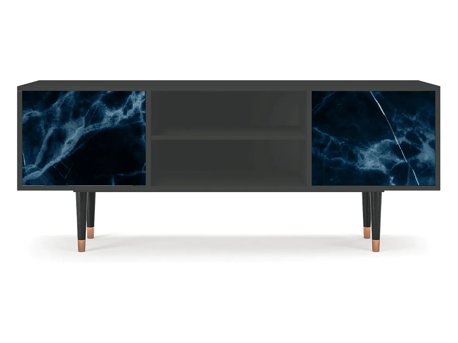 Móvel De Tv| Mueble de TV - 170х69х48 cm - T2 - Deep Ocean, Antracite Cinza antracite