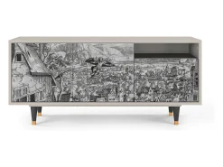 Móvel De Tv* Mueble de TV - 125х56х41 cm - T7 - Departure, Areia Bege
