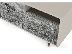 Móvel De Tv* Mueble de TV - 125х56х41 cm - T7 - Departure, Areia Bege