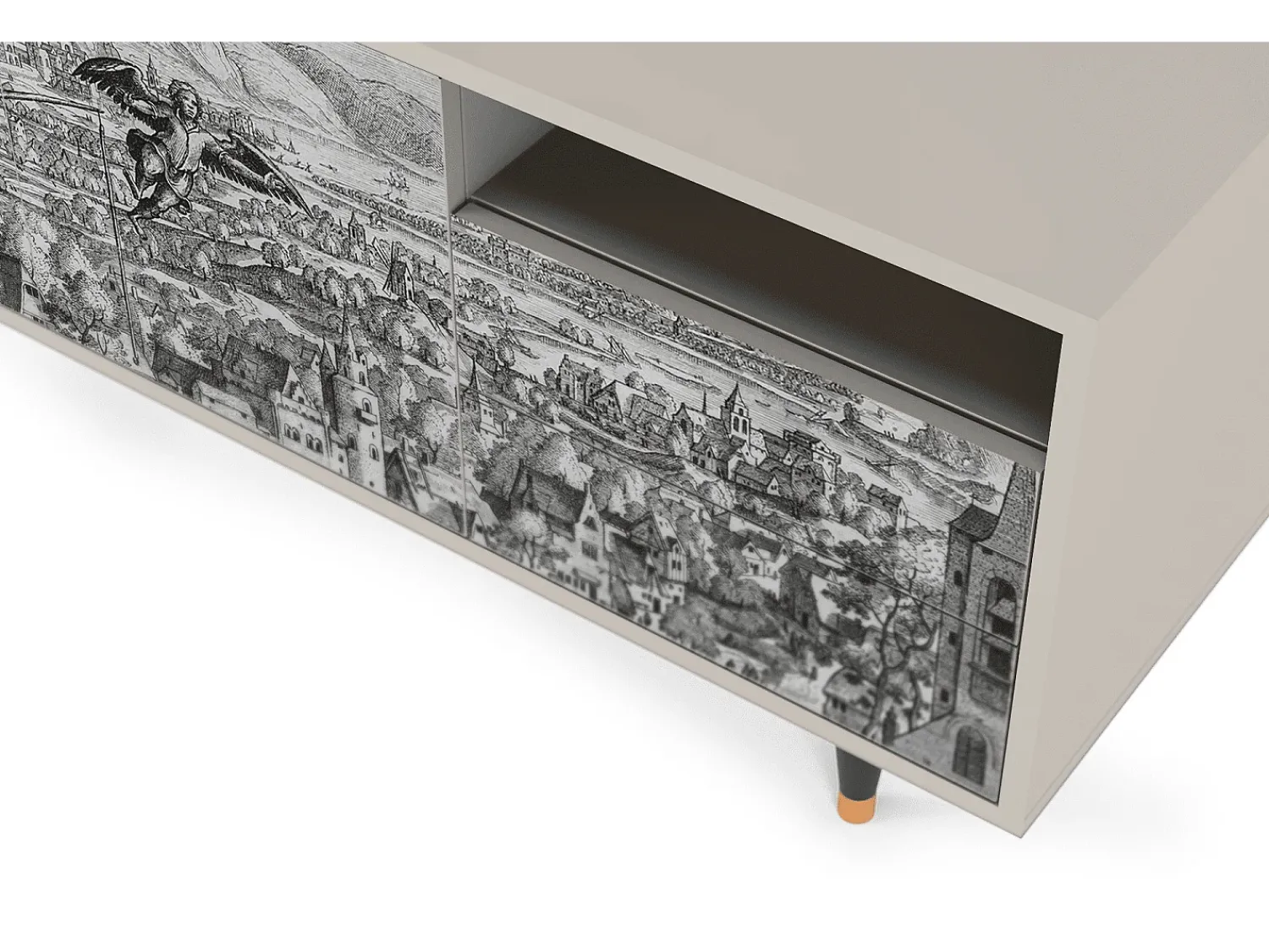 Móvel De Tv* Mueble de TV - 125х56х41 cm - T7 - Departure, Areia Bege