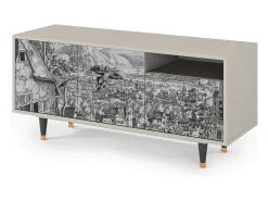 Móvel De Tv* Mueble de TV - 125х56х41 cm - T7 - Departure, Areia Bege