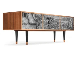 Móvel De Tv| Mueble de TV - 170х59х48 cm - T4 - Departure, Nogueira Castanho
