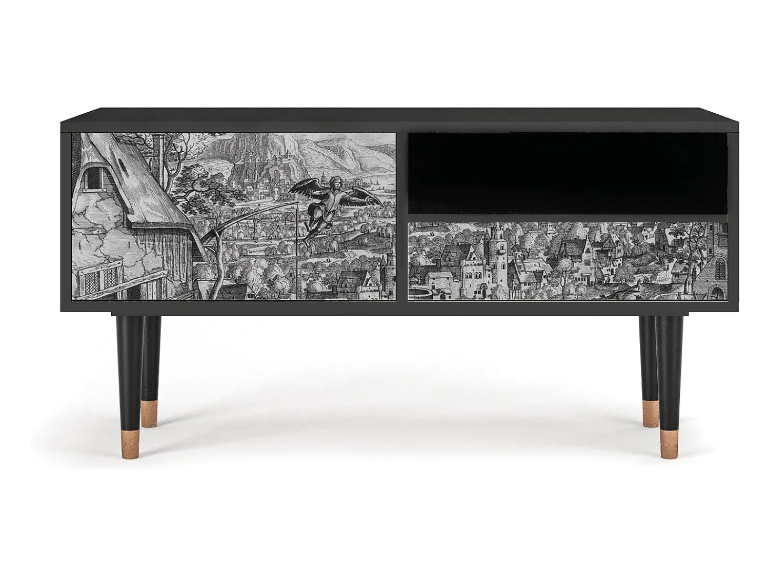 New Mueble de TV - 115х59х48 cm - T3 - Departure, Antracite Cinza antracite